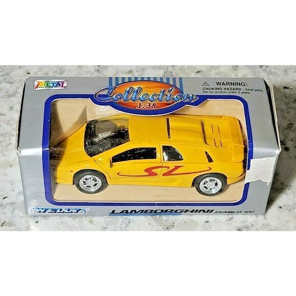Welly 1/18 Lamborghini Diablo SV Yellow Damaged Box 1/38 Scale in Box - Picture 4 of 7